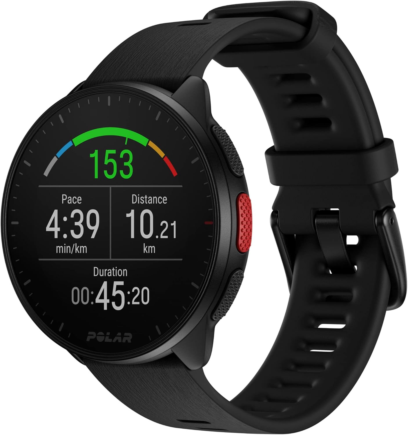 POLAR Pacer Ultra-Light GPS Fitness Tracker Smartwatch for Runners; S-L, for Men or Women, Black/Purple