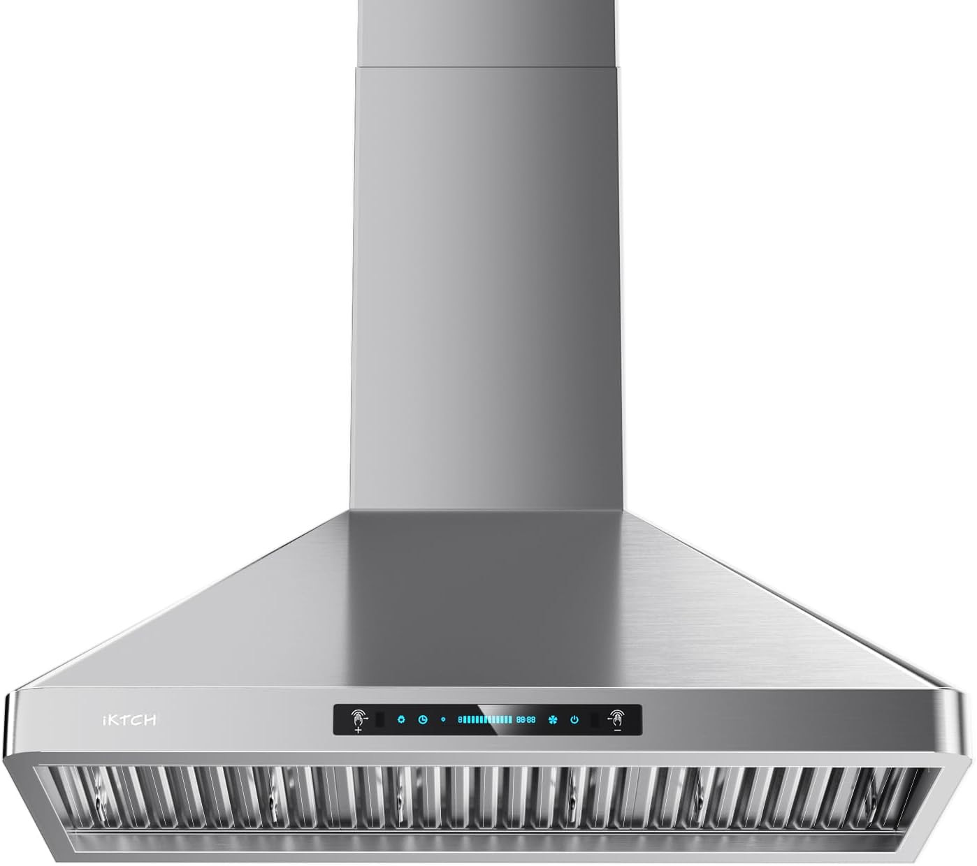 IKTCH Wall Mounted Range Hood 30 inch, 900 CFM Ducted/Ductless Stainless Steel Range Hood with Gesture Sensing & To