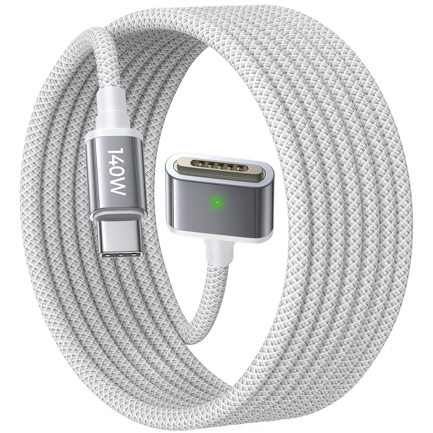 LISEN MacBook Charger USB-C to Magnetic 3 Cable (6.6FT) for M4/M3/M2 MacBook Pro Air M5 Charger, 140W Magnetic Safe 3 Cable Computer Laptop Cord for Pro (16"/14" 2026-2021) Air (15''/13'' 2026-2022)