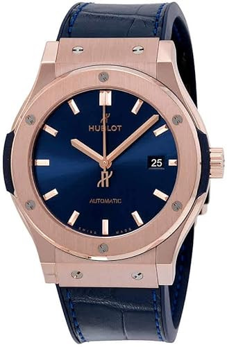 Hublot Classic Fusion Automatic Blue Sunray Dial 18kt Rose Gold Men's Watch 542.OX.7180.LR