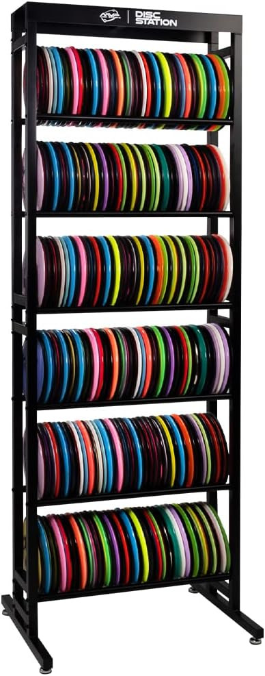 MVP Disc Sports Disc Station Disc Storage Rack (Choose Your Size and Color)