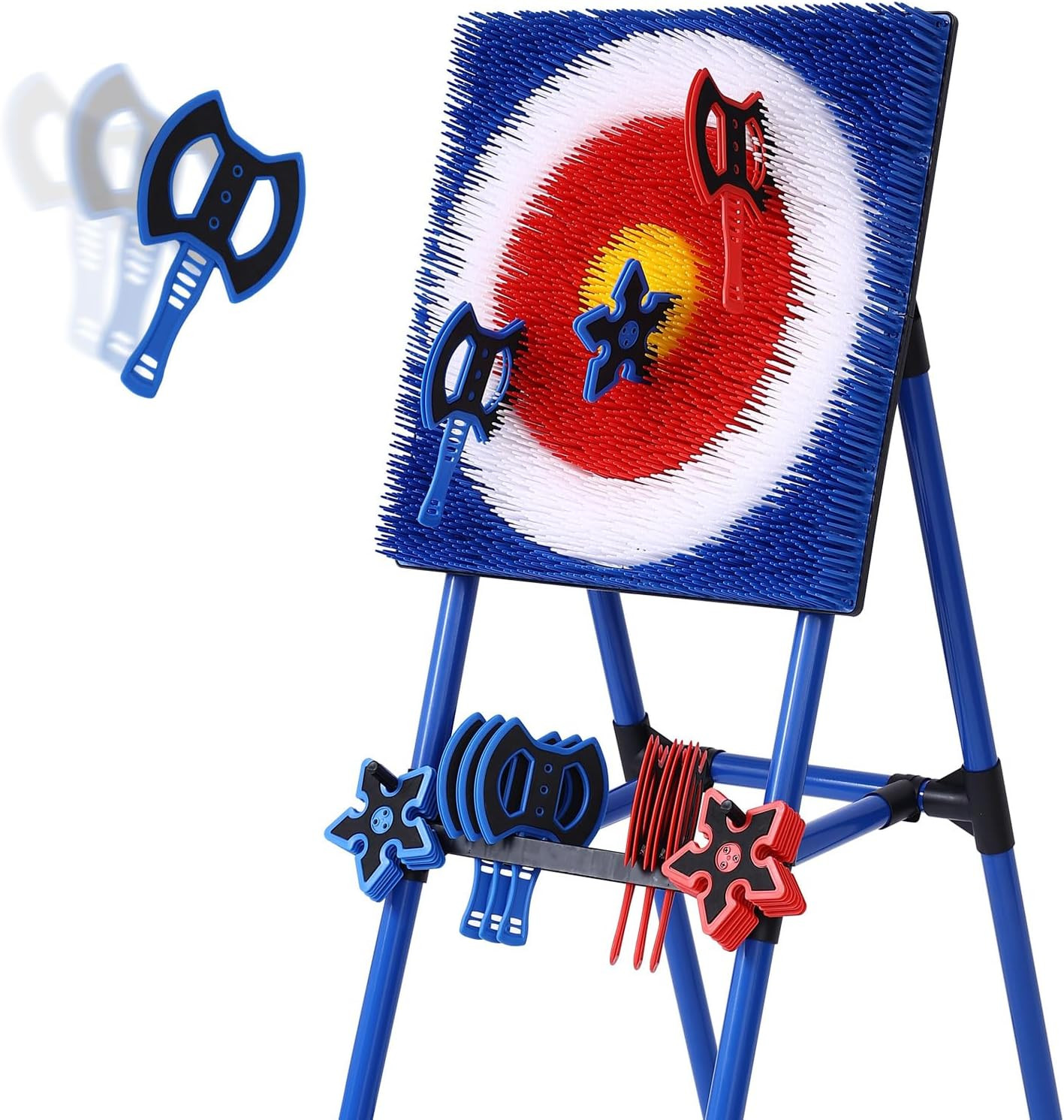 Stiatu Axe Throwing Bristle Target with 8 Throwing Axes Set,Axe Throwing Game for Backyard, Indoor &Outdoor,Yard Games,Carnival Games