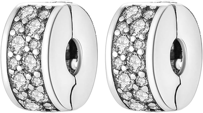 Annmors Clip Stoppers for Bracelets 925 Sterling Silver Safety Chain Security for Women Charm Bracelets