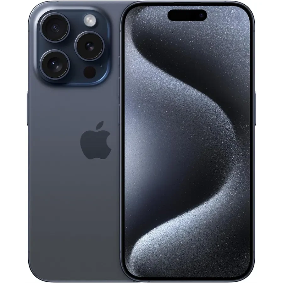 Apple - Refurbished Excellent - iPhone 15 Pro 256GB 6.1" 5G Fully Unlocked,  - Blue